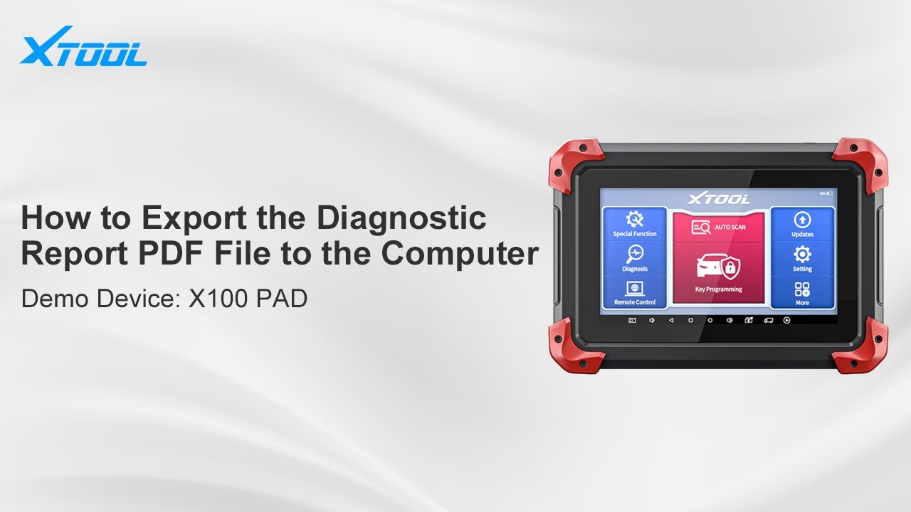 XTOOL Products Function Demo-How to Export the Diagnostic Report PDF File to the Computer