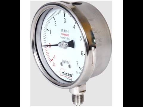 1.5 inch / 40 mm capsule pressure gauge, 0 to 1600 bar(0 to ...