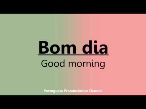 How to pronounce "Bom dia"