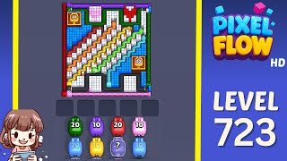 Pixel Flow Level 723 Solution Walkthrough