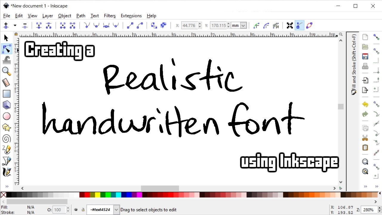 How to Create Realistic Handwritten Text using Inkscape