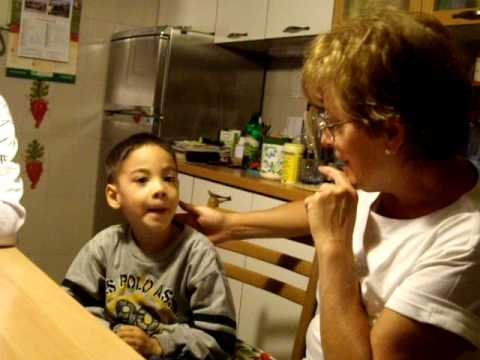 The X Man speaking Italian with Giampietro and Agnese