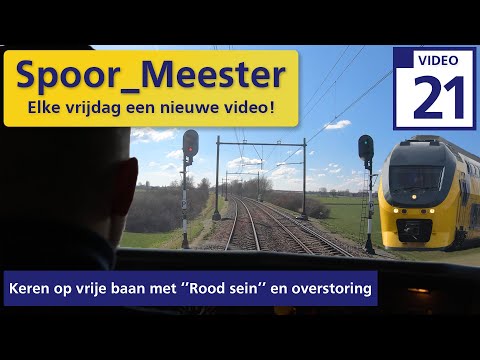 Cabinerit Trein Machinist | Keren op de vrije baan via linkerspoor, rood sein en overweg storing(21)