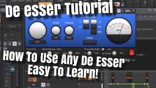 Video thumbnail for De Esser Tutorial - How To Use De Esser Vst Plugins Free (Spitfish Lisp and DD de esser) by YoungText