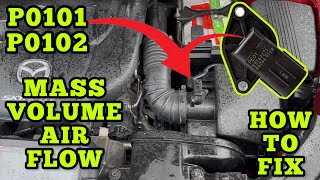 Mazda / Ford P0101 P0102 Mass or Volume Air Flow Sensor Circuit Low - How To Fix