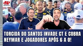 ‘Por%@! É sério isso? Os caras falaram para o Neymar e para o elenco do Santos que…’; torcida invade CT