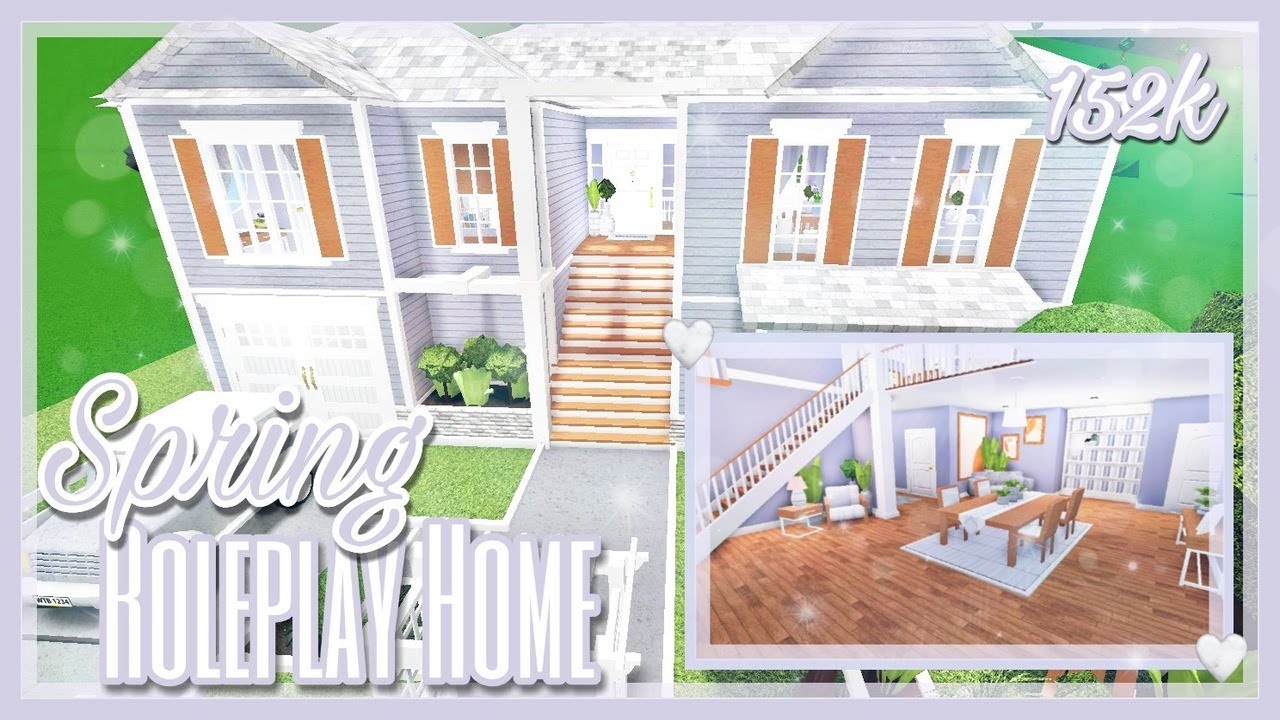 ROBLOX | Bloxburg: 152k Spring Roleplay Home | Tour + Speedbuild + Screenies