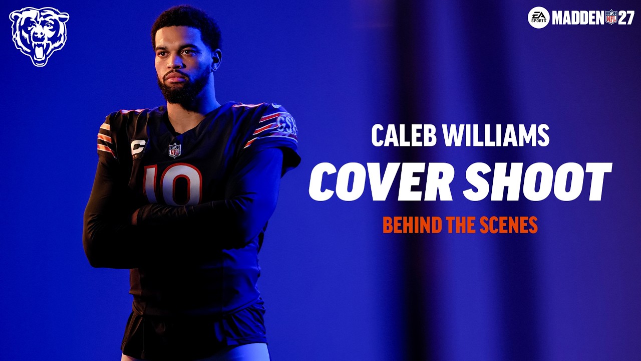 Behind the Scenes: Caleb Williams' EA SPORTS Madden NFL 27 cover shoot | Chicago Bears - YouTube