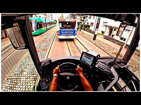 Public bus driving Pov Germany to Switzerland Part 1