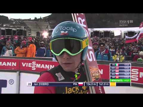Jan Ziobro 141 m - II seria - Zwycięstwo Engelberg 2013/2014 - K125