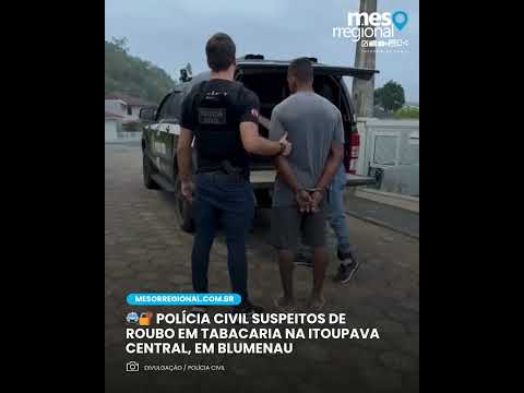 Trio é preso por roubo a tabacaria em Blumenau