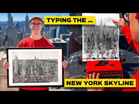 Beautifully Detailed Typewriter Drawings of the Manhattan Skyline
