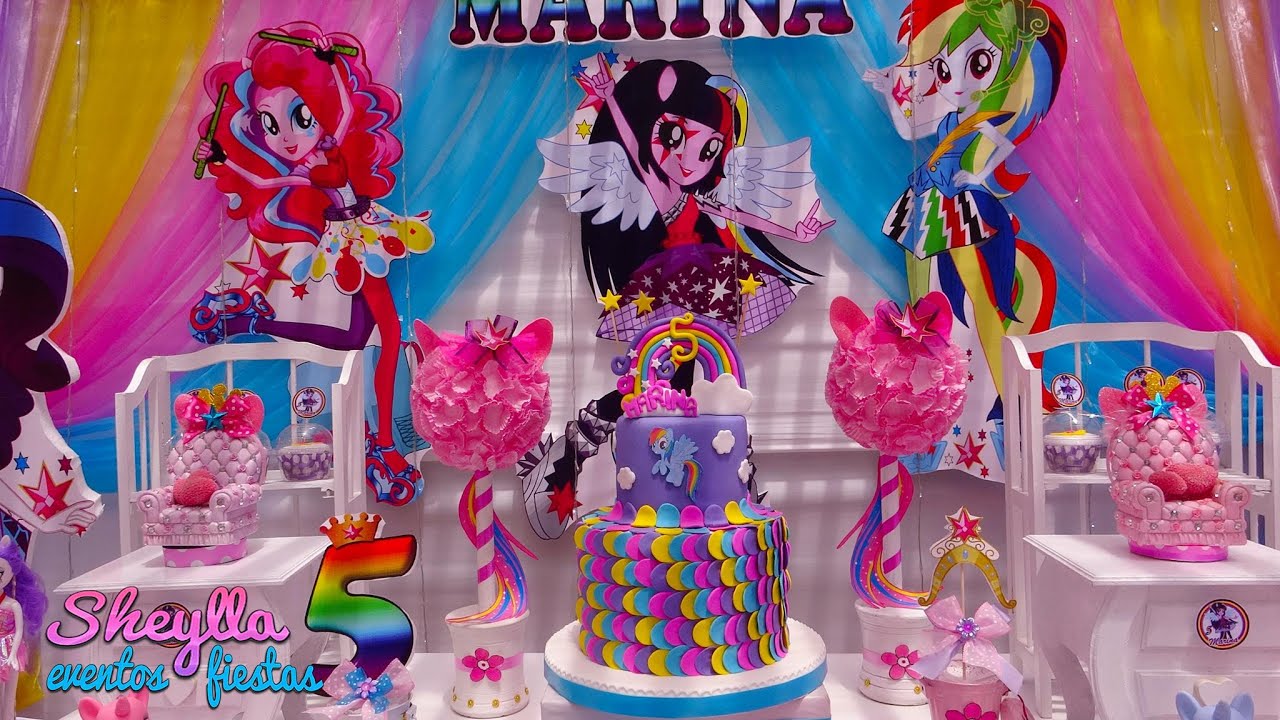 Como hacer una decoración de Pony, Equestria girls, Rainbow Rocks, Parte II, #sheyllaeventosyfiestas