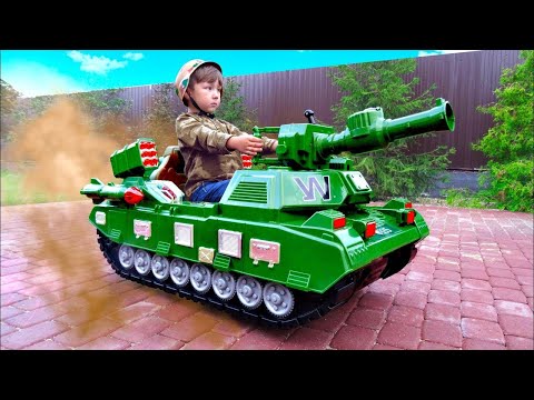 Funny Senya Unboxing And Assembling - The POWER WHEEL Ride On TANK