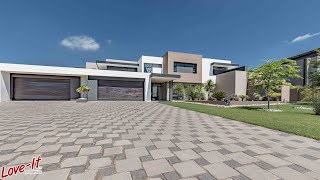 Modern Mansion with detailed designs inside and out with views of a greenbelt!