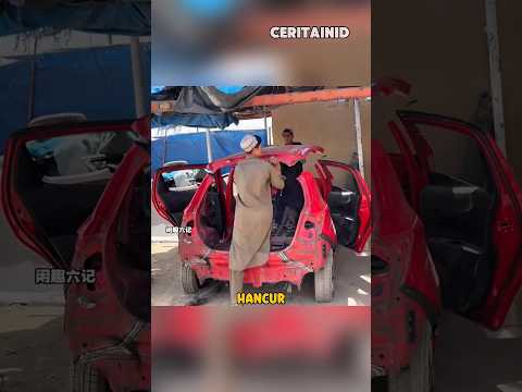 proses perbaikan ulang mobil rongsok di Pakistan #mekanikpakistan #shortvideo #reallifehacks