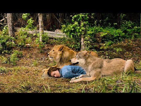 Crollò nella foresta e fu salvata da un lupo e da un leone.