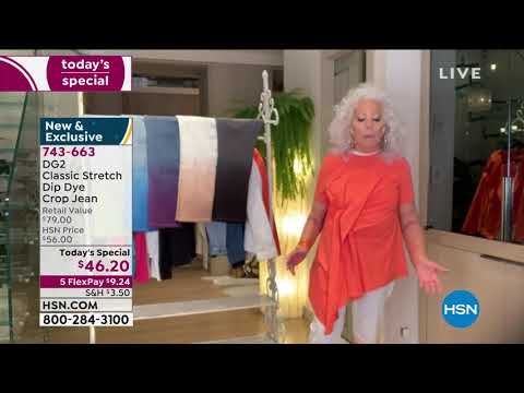 DG2 by Diane Gilman Classic Stretch Dip Dye Crop Jean