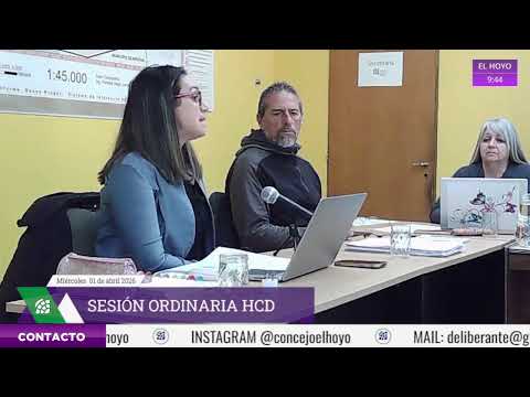 Emisión en directo del Concejo Deliberante de El Hoyo