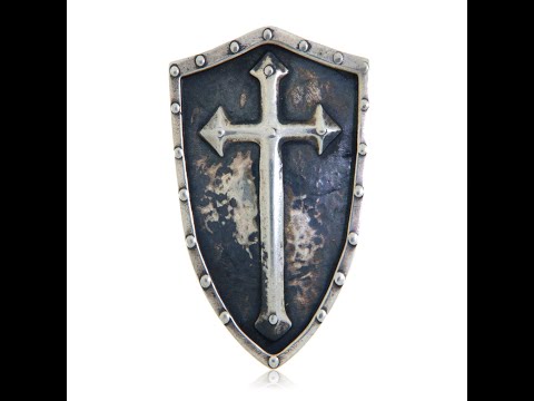 Pandant Argint 925 Scut Bizantin Medieval - Forta si Traditie