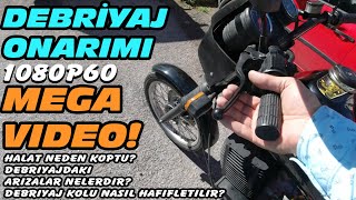 MZ yağlı debriyaj tamiri! Debriyaj neden sertleşti & halatı koptu? DETAYLI! 1080