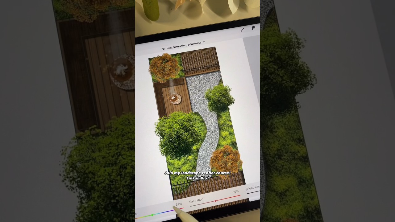 Landscaping#procreate #ipad #ipadpro #apple #3d #visualization #landscape #architecture #2d #home