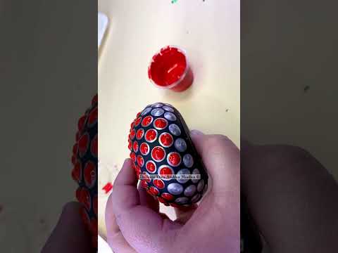Rockstar sacred geometry stone painting #art #satisfying #viral #dotart #artist #craft #rockstar