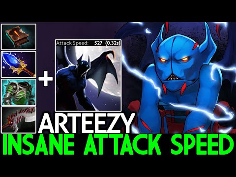ARTEEZY [Night Stalker] Insane Attack Speed Crazy Scepter Carry Build 7.25 Dota 2