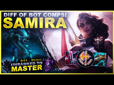 THE DIFFERENCE OF BOT COMPS... SAMIRA! - Unranked to Master: EUNE Edition | League of Legends