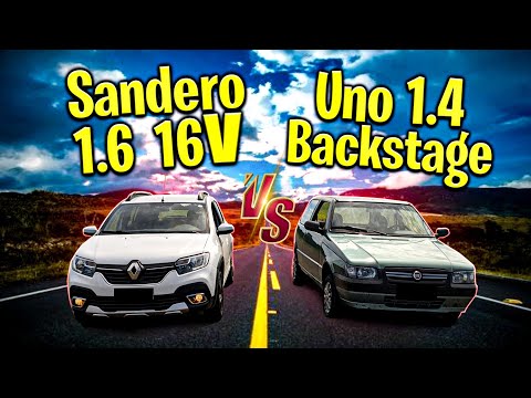 RAZUK BACKSTAGE E SEU UNO 1.4 VS SANDERO 1.6 16V!! ITALIANO OU FRANCÊS QUEM VENCE?!