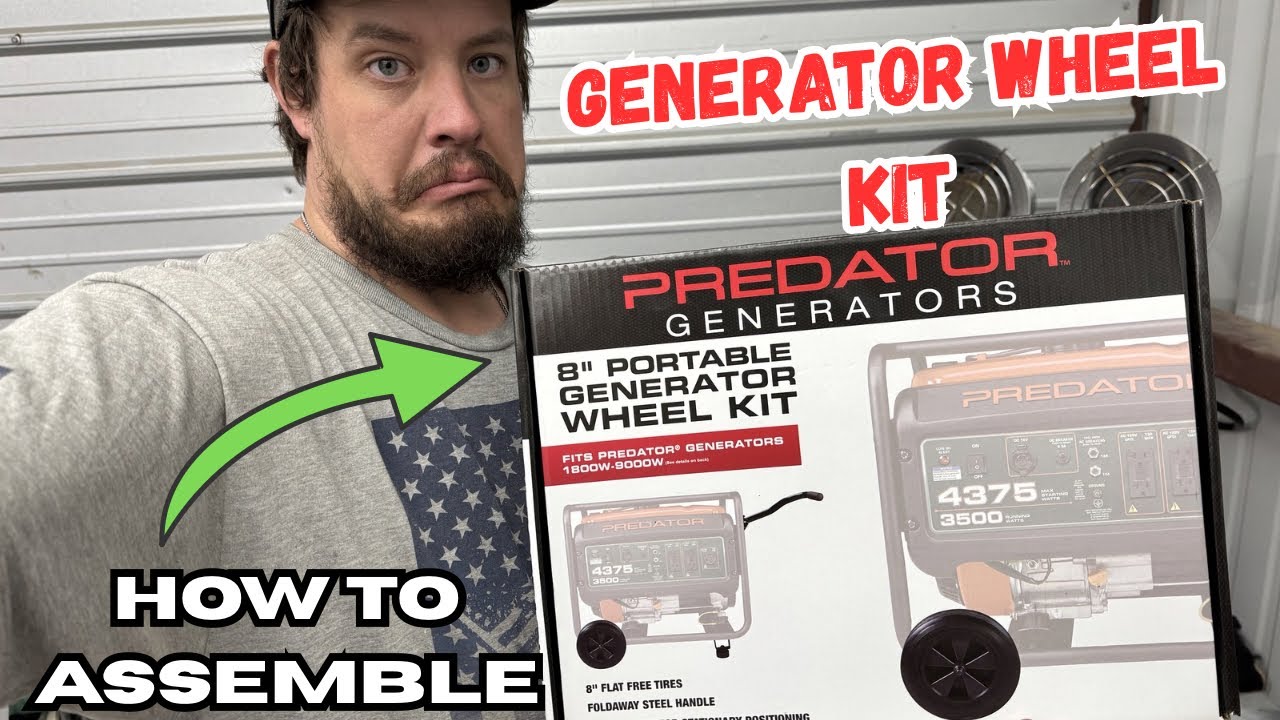 Harbor Freight PREDATOR Generator Wheel Kit | HOW TO ASSEMBLE 