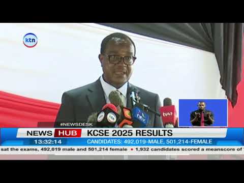 Education CS Ogamba releases KCSE 2025 results for 993,226 candidates