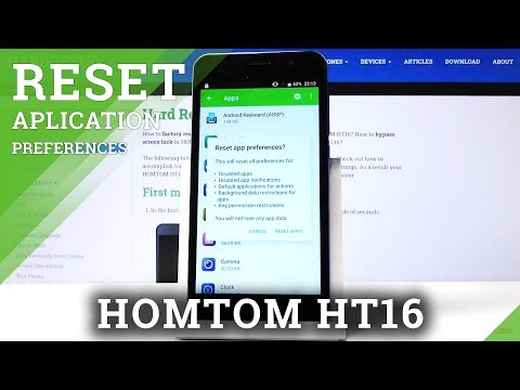 How to Reset App Preferences on Homtom HT16 - Reset App Settings