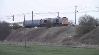 preview picture of video 'East Coast Mainline Near Yaxley 12.03.2011'