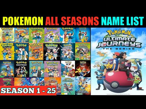 Pokemon All Seasons Name List | Pokemon Season 1 to 25  @CartoonVerse1