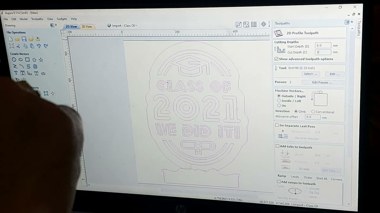Membuat file gcode DARI PDF untuk ukir CNC MACH3