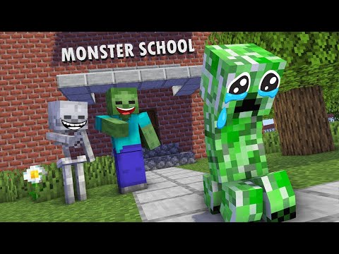 Monster School : POOR CREEPER SAD STORY - Minecraft Animation
