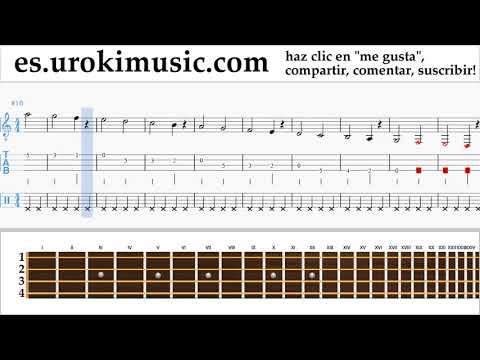 Tutorial de Banjo (Tenor irlandés) Shakira - Me Enamoré Clases Notas Parte#1 um-i927