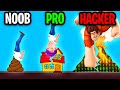 NOOB vs PRO vs HACKER In HIT THE ROOF APP GAME! (MAX LEVEL JUMP!)