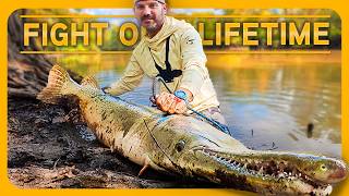 MOST INTENSE Alligator Gar Battle of My Life!