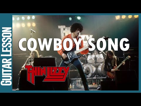 Thin Lizzy Guitar Mastery: Learn the Legendary 'Cowboy Song' - Step-by-Step Lesson!