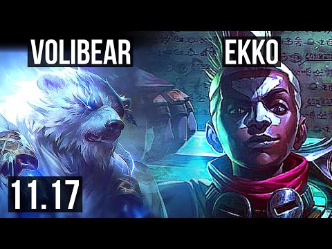 VOLIBEAR vs EKKO (JUNGLE) | Rank 8 Voli, 5/2/7 | TR Grandmaster | v11.17