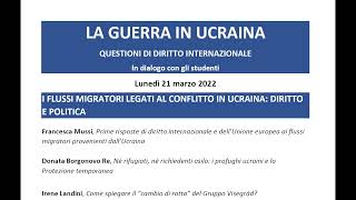 I flussi migratori legati al conflitto in Ucraina: diritto e politica - 21/03/2022