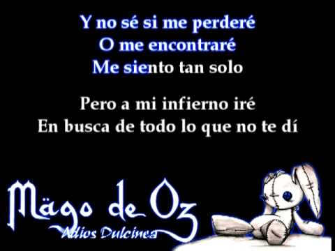 Adios Dulcinea - Mago de Oz (Lyrics)