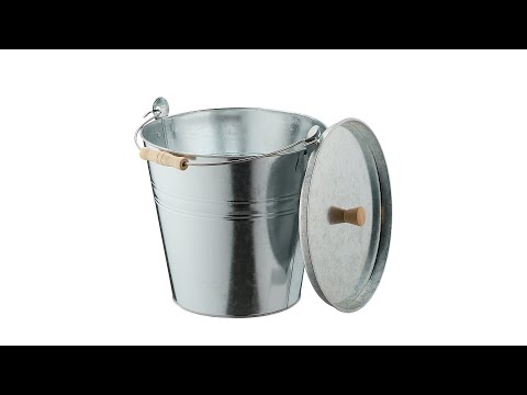 Relaxdays Ascheimer 19 Liter – Mit Deckel & Schaufel, Aus Stahl Und Holz, Schwarz