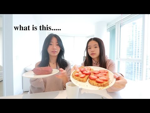 SWAPPING DIETS with my younger sister for 24 HOURS!