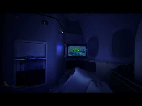 Flying First Class Overnight on Qantas Airways | 8 Hours of Luxury at 38,000 Feet | Flight Map | Zen