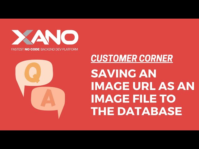 How to Save a list of image urls to image files in the Xano Database