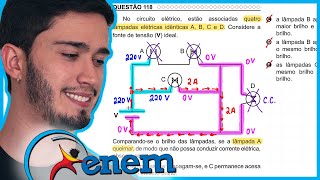 ENEM 2022 PPL - No circuito elétrico, estão associadas quatro lâmpadas elétricas idênticas A, B, C e